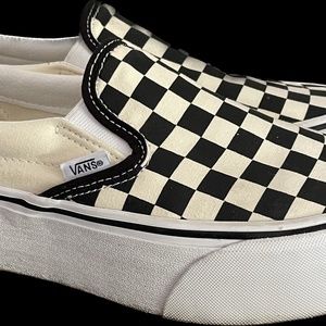 Platform checkered Vans